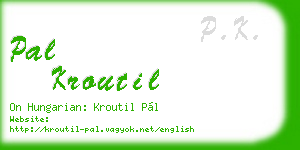 pal kroutil business card