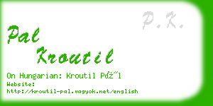 pal kroutil business card